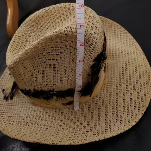 JMG Hats Straw and feathers US size 6 5/8 main image 7
